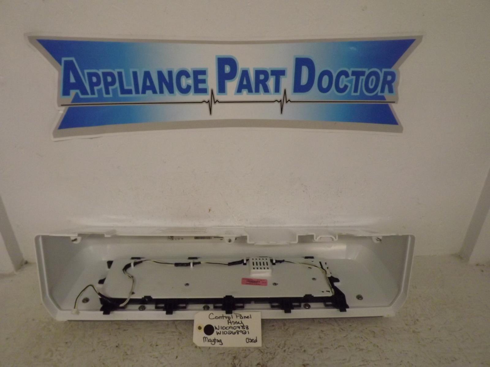 Maytag Washer W10090758 W10268921 Control Panel Assy Used Maytag Washer W10090758 W10268921 Control Panel Assy Used